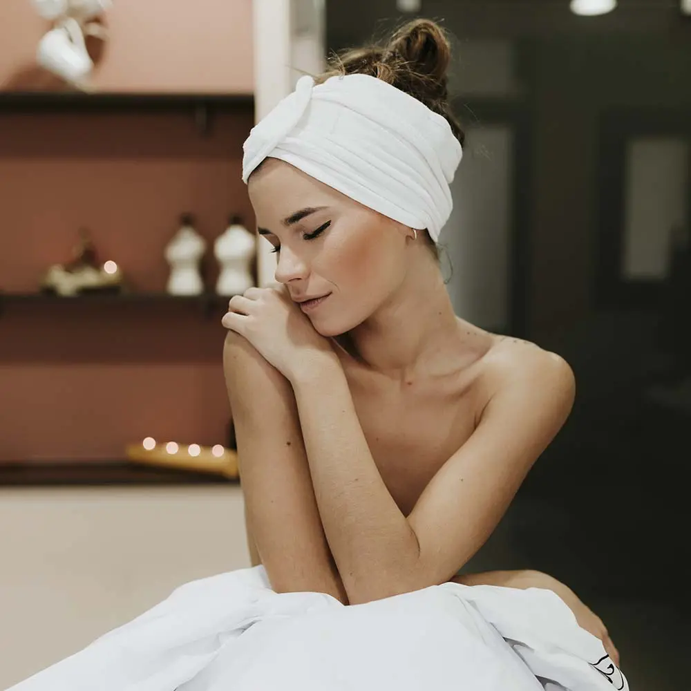 Home 13 Portrait of young woman in a spa